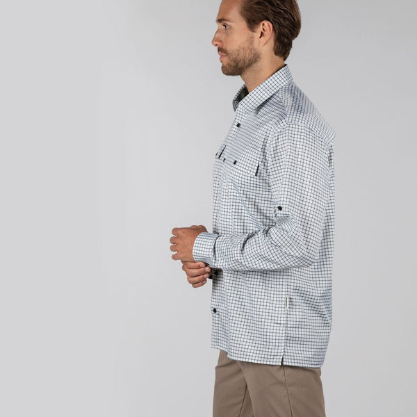 Findhorn Technical Fishing Shirt in Dark Olive Check