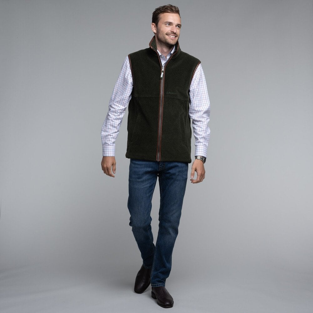 Oakham Fleece Gilet - Dark Olive