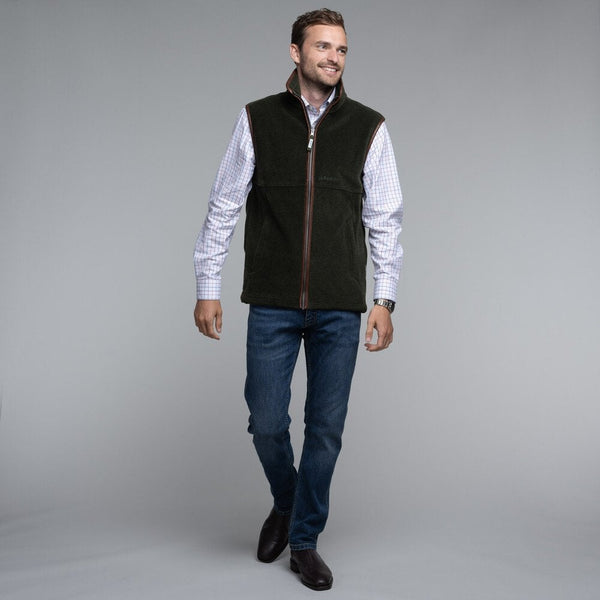 Oakham Fleece Gilet - Dark Olive