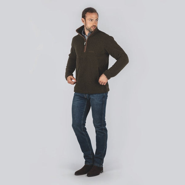 Berkeley 1/4 Zip Fleece - Dark Olive