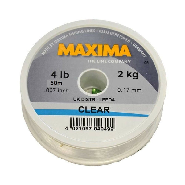 Maxima Clear Monofilament Line (50m Spools)