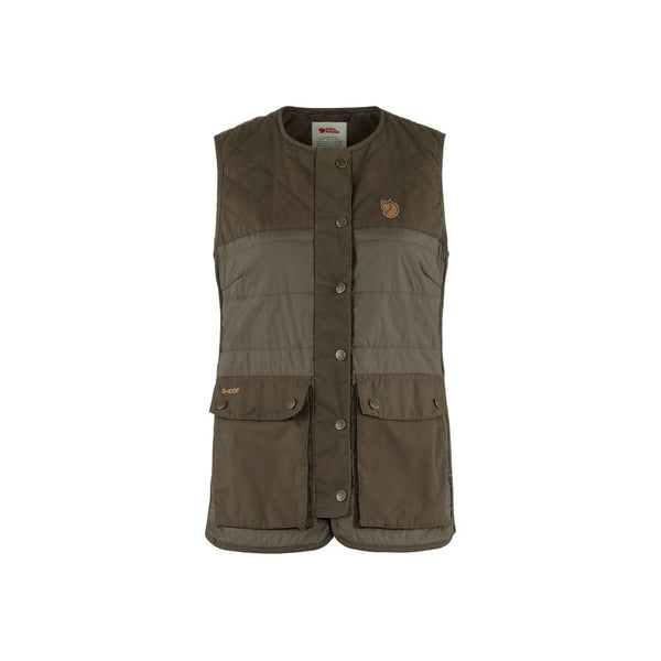 Forest Wool Padded Vest W - Dark Olive