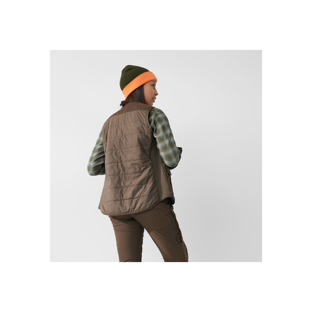 Forest Wool Padded Vest W - Dark Olive