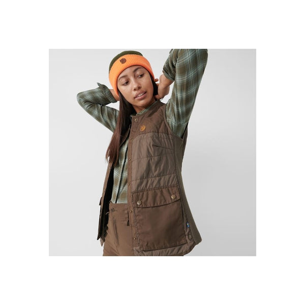 Forest Wool Padded Vest W - Dark Olive