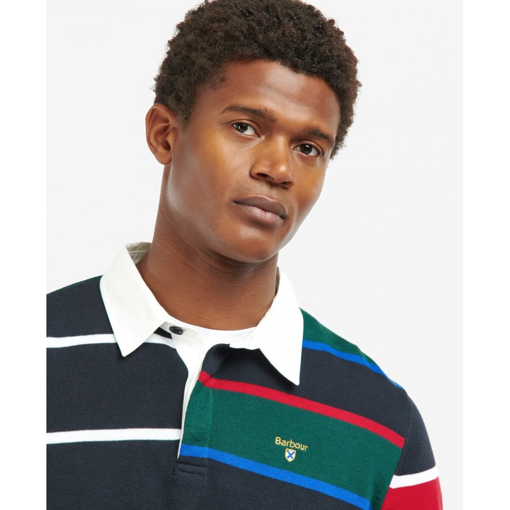 Radcliffe Knitted Rugby Top - Navy