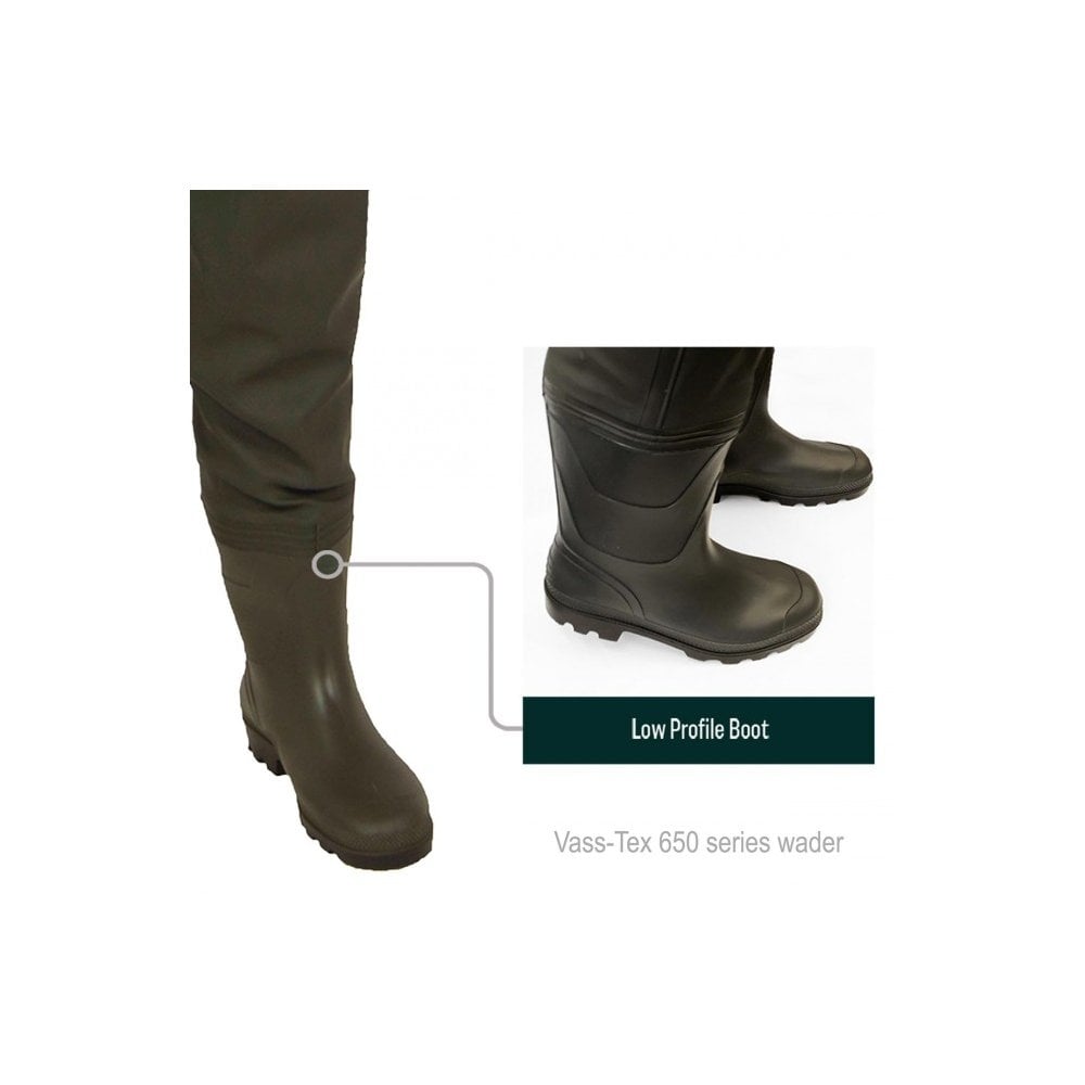 650 Series PVC Waist Waders with Low Profile Boot