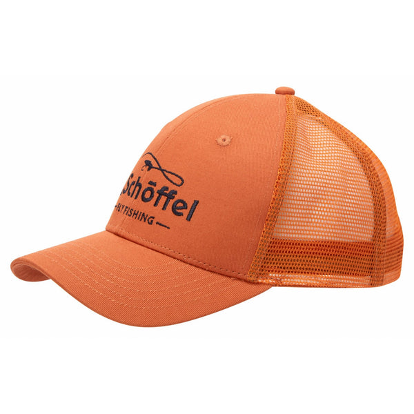 Fly Fishing Trucker Cap - Sunset Orange