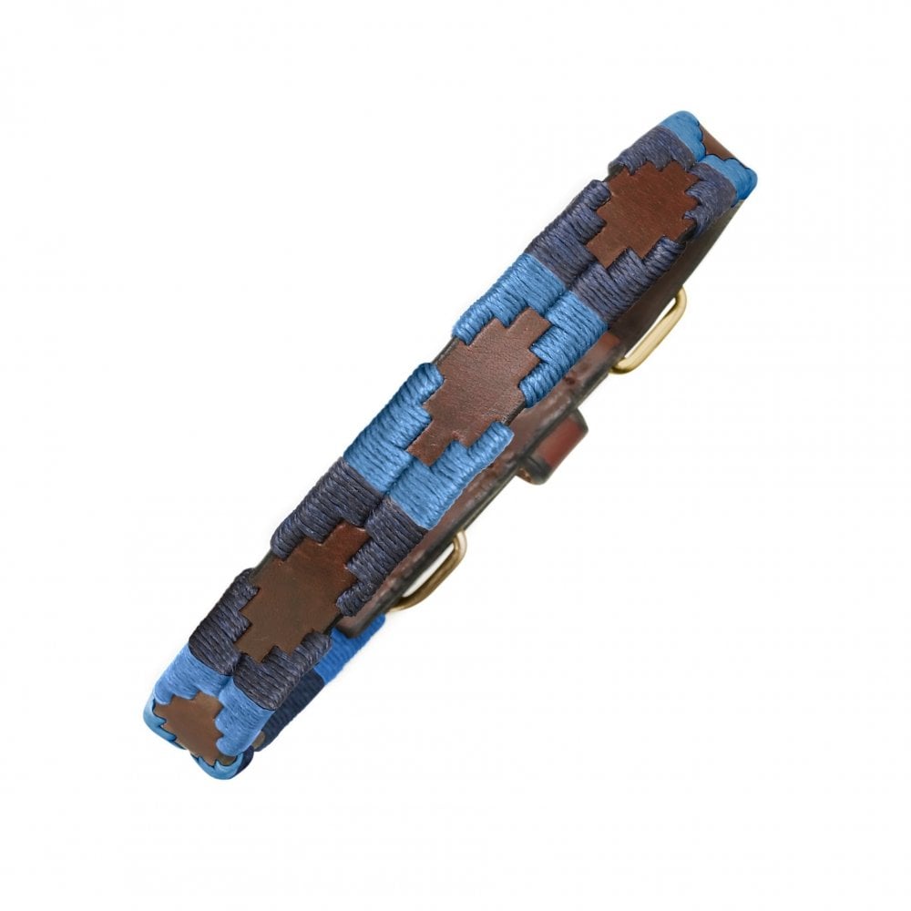 Leather Dog Collar - Azules