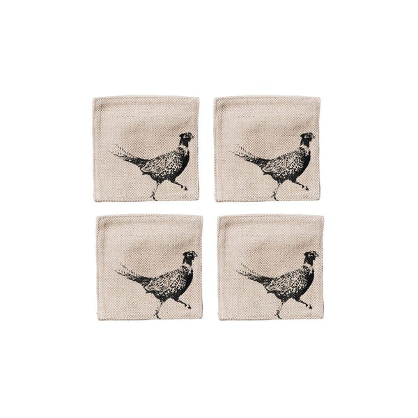 Linen Coasters - Pheasant