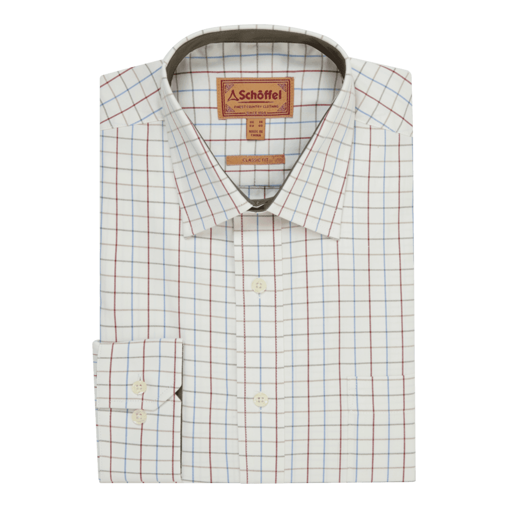 Burnham Tattersall Classic Shirt   - Moss Tattersall