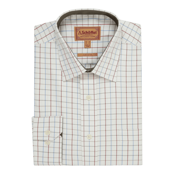Burnham Tattersall Classic Shirt   - Moss Tattersall