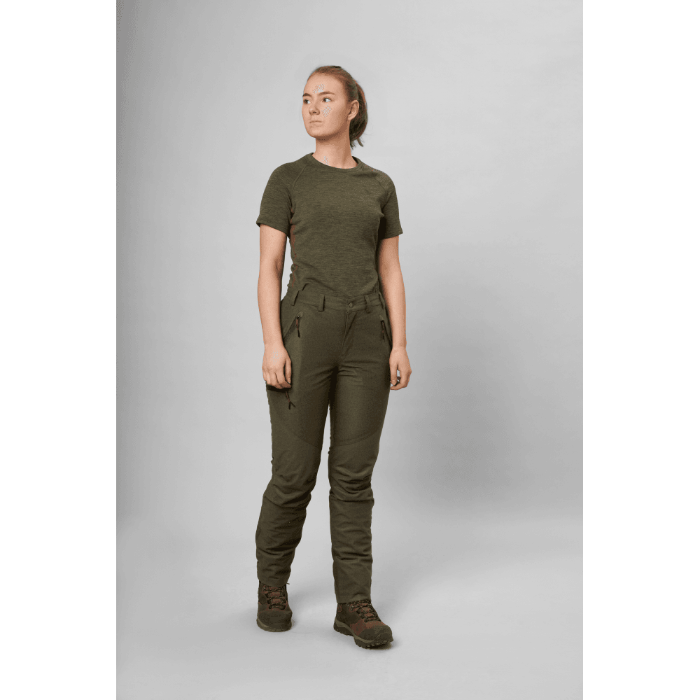 Avail Women Trousers - Pine Green Melange