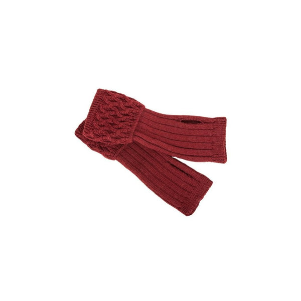 Lady Rannoch Wrist Warmers -Burgundy