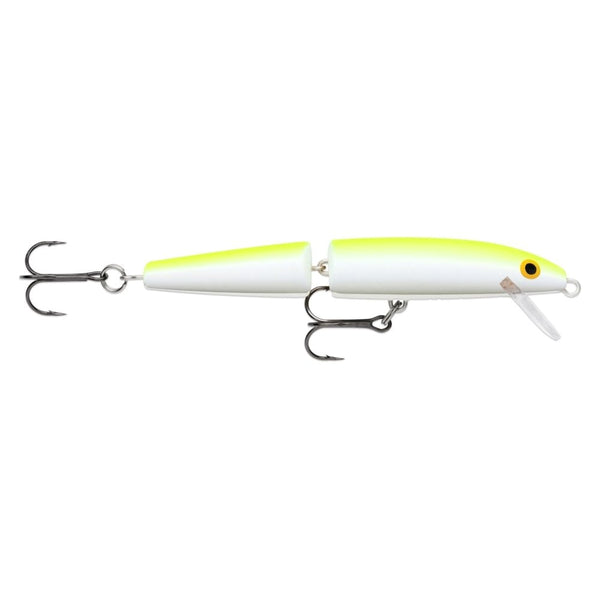 Jointed Floating Lure in Silver Fluorescent Chartreuse UV Pattern