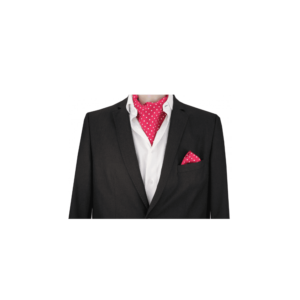 Fuschia Polka Dot Cravat