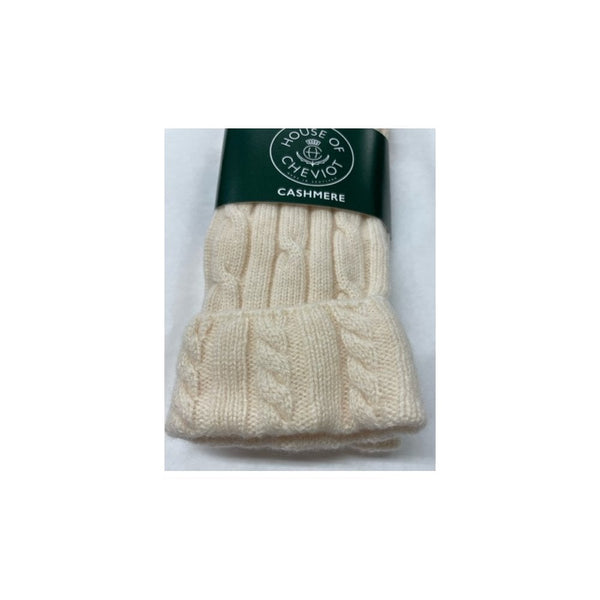 Ladies Cashmere Rib Bed Sock - Chalk/Kappor