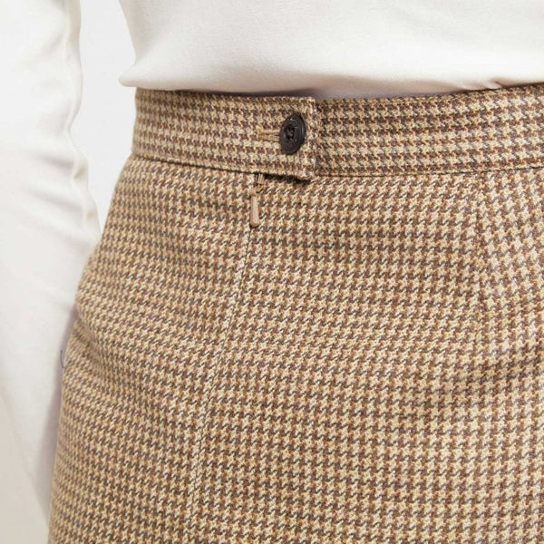 Beauly Tweed Skirt - Houndstooth Tweed