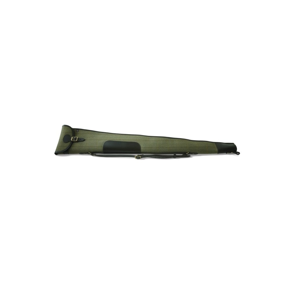 Helmsley Green Tweed Shotgun Slip with Flap & Zip
