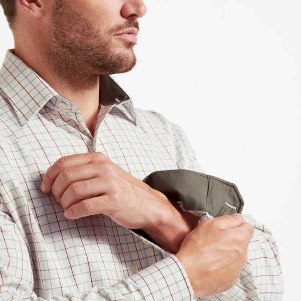 Burnham Tattersall Classic Shirt   - Moss Tattersall