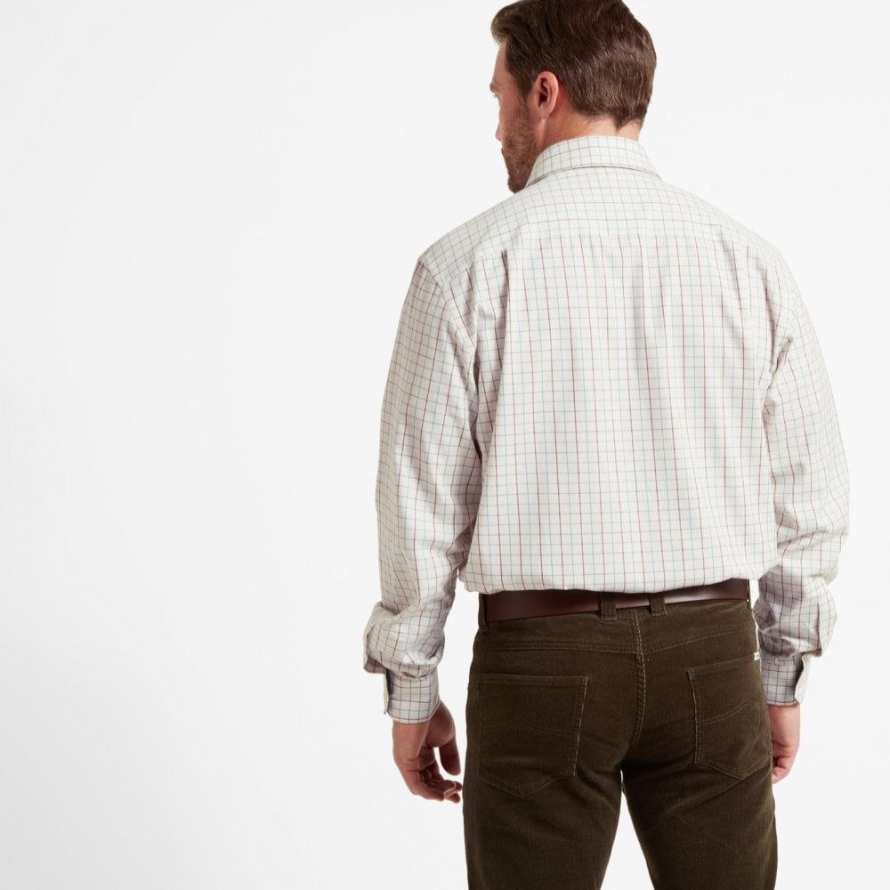 Burnham Tattersall Classic Shirt   - Moss Tattersall
