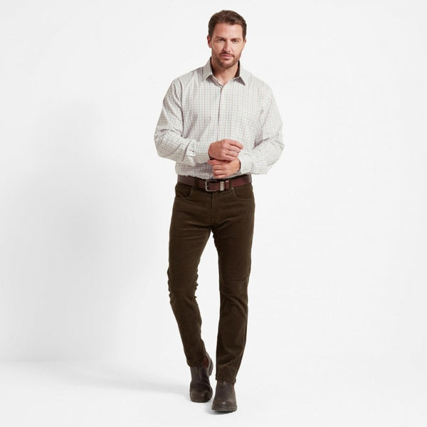 Burnham Tattersall Classic Shirt   - Moss Tattersall