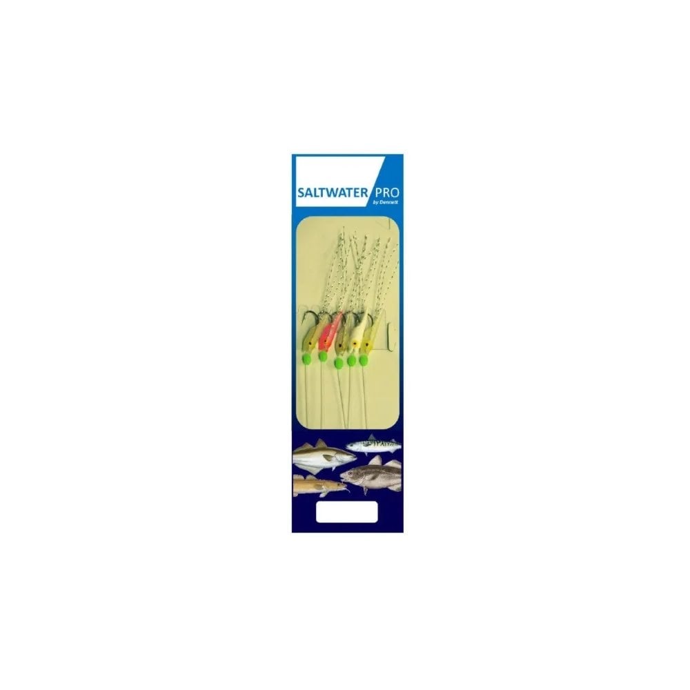 Saltwater Pro Luminous Shrimp 5 Hook Mixed Colours Rig