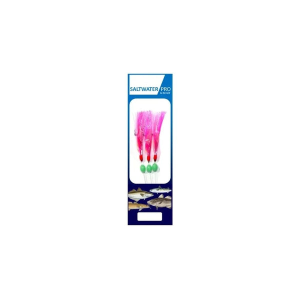 Saltwater Pro 3 Hook Pink Aurora Rig