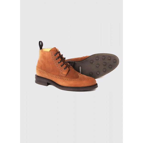 Down Goodyear Brogue Boot - Brown