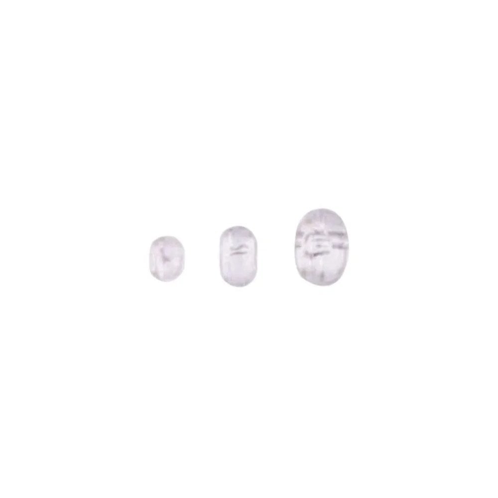 2 Way Cross Holed Clear Beads