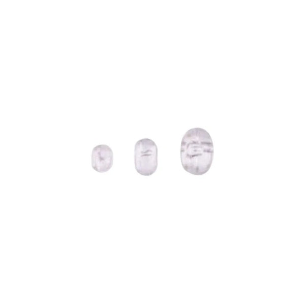 2 Way Cross Holed Clear Beads