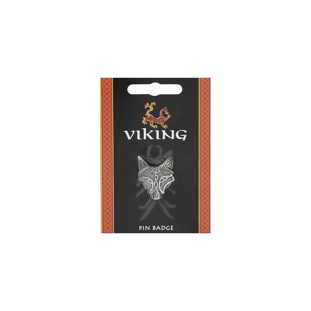 Odin's Wolf Head Pin Badge