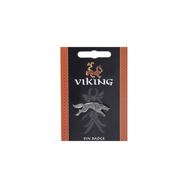 Odin's Running Wolf Pin Badge
