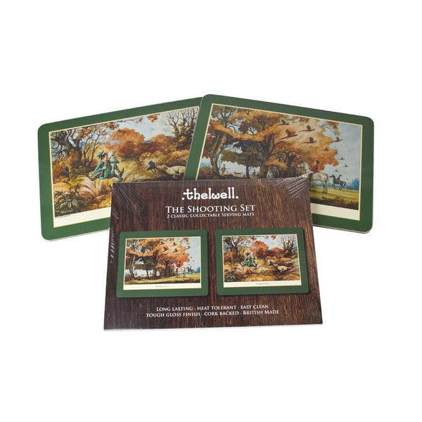 Set of 2 Shooting Serving Mats by Norman Thelwell