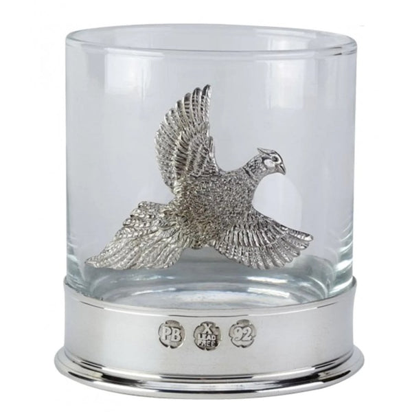 Pheasant Flying Whisky Glass