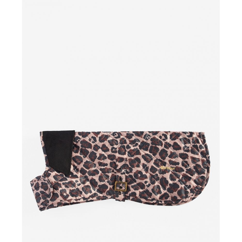 Boulevard Quilted Dog Coat - Dusty Pecan Jaguar Print