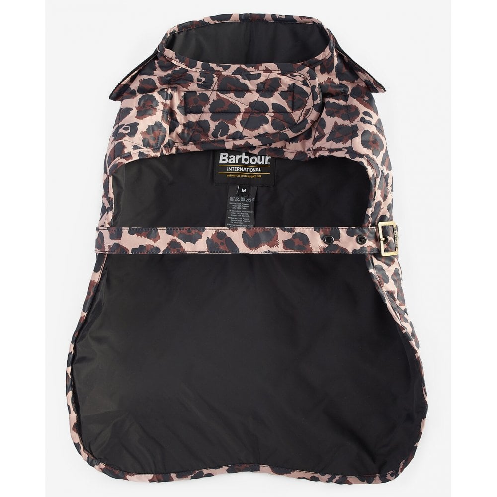 Boulevard Quilted Dog Coat - Dusty Pecan Jaguar Print
