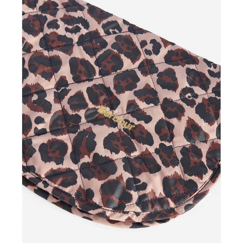 Boulevard Quilted Dog Coat - Dusty Pecan Jaguar Print