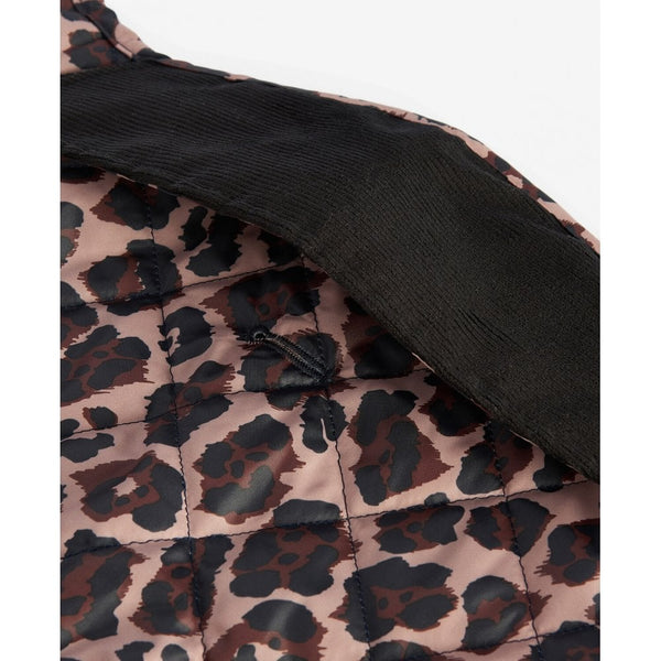 Boulevard Quilted Dog Coat - Dusty Pecan Jaguar Print