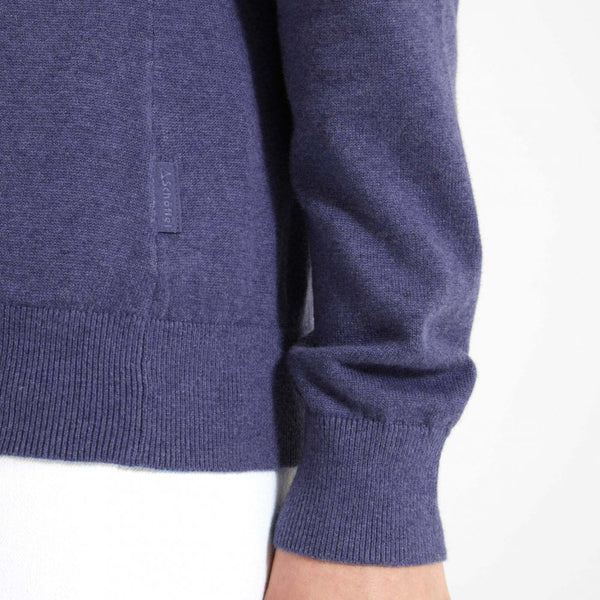 Polperro Pima Cotton 1/4 Zip - French Navy