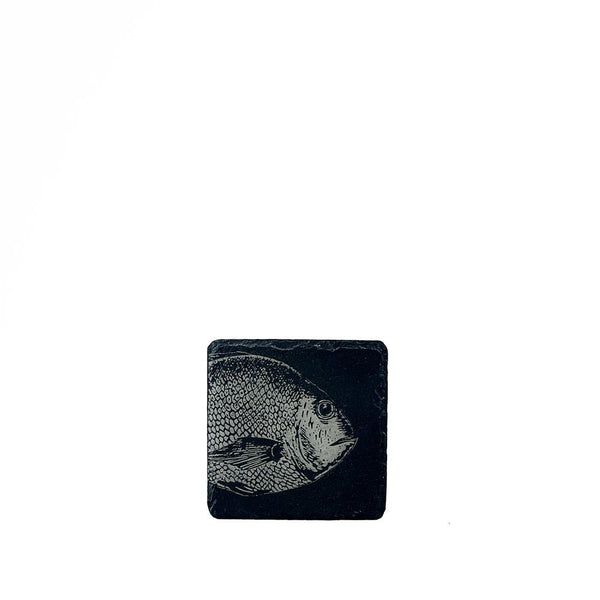 Single Slate Coaster - Fish