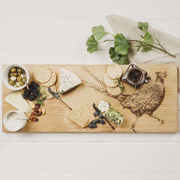 Large Pheasant Oak Serving Board