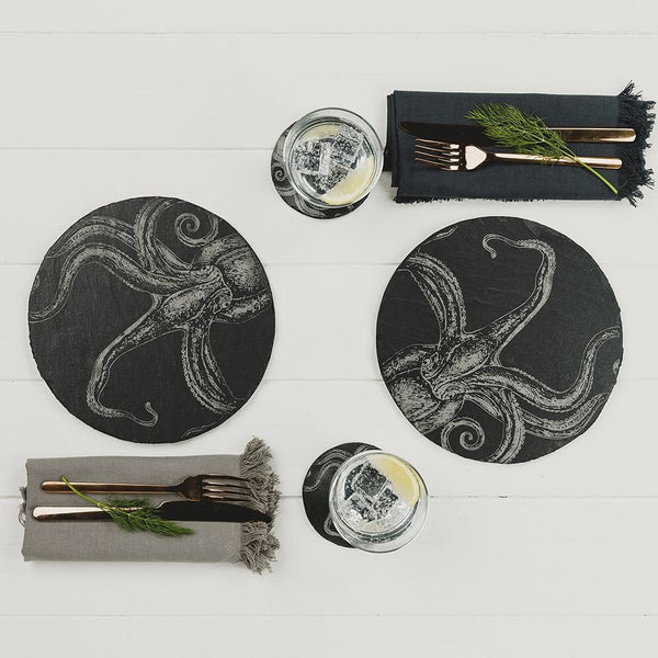 2 Octopus Slate Place Mats