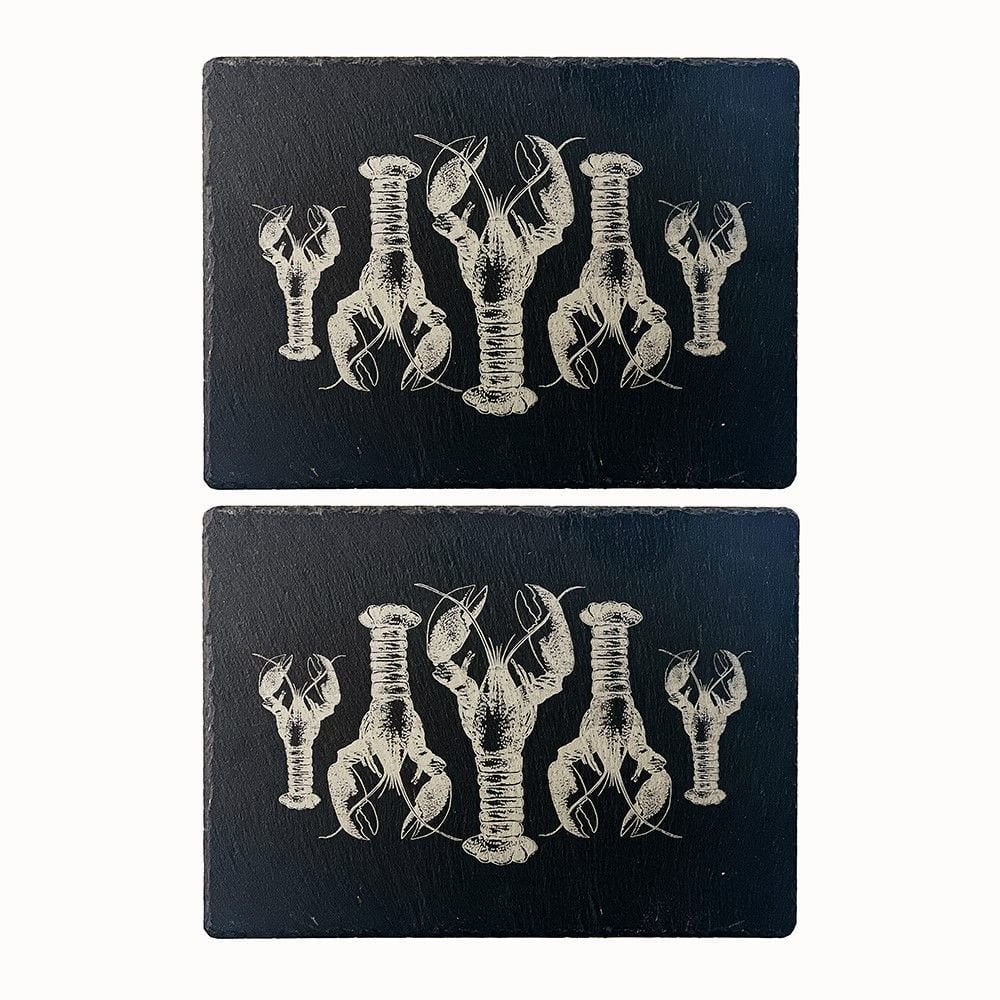 2 Slate  Lobster Repeat Place Mats