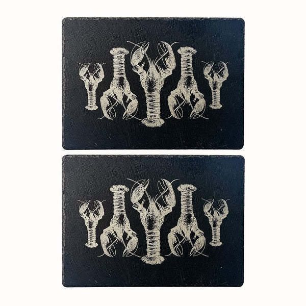 2 Slate  Lobster Repeat Place Mats