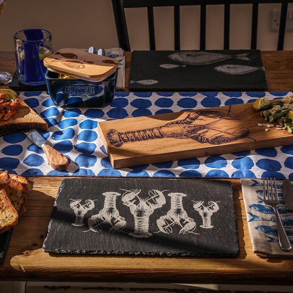 2 Slate  Lobster Repeat Place Mats