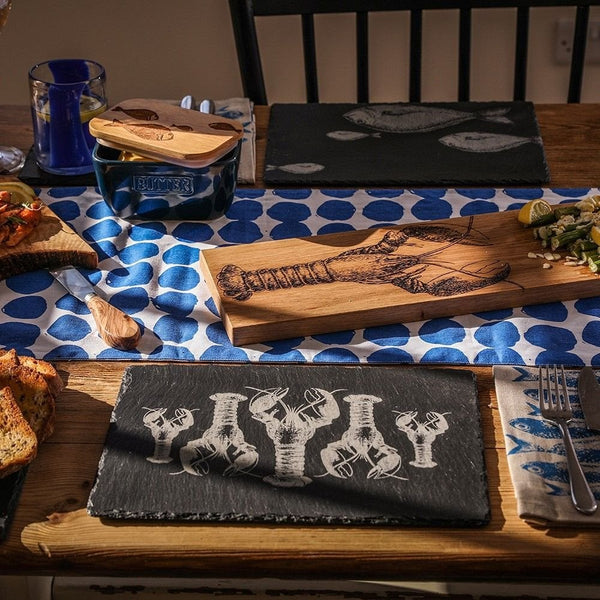 2 Slate  Lobster Repeat Place Mats