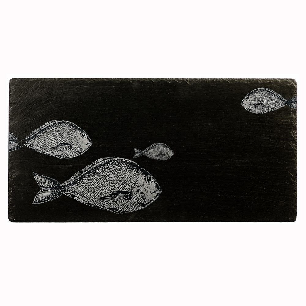 Slate Fish Repeat  Table Runner