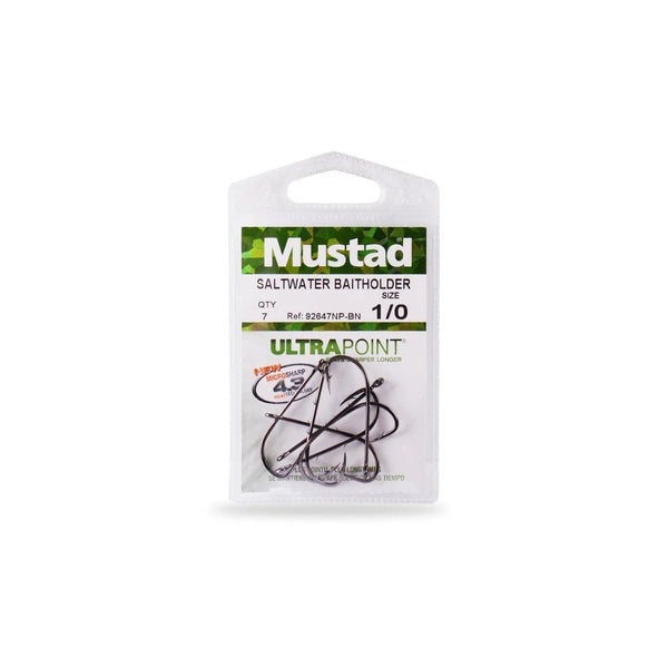 Saltwater Black Nickel Long Baitholder Needle Point Hooks