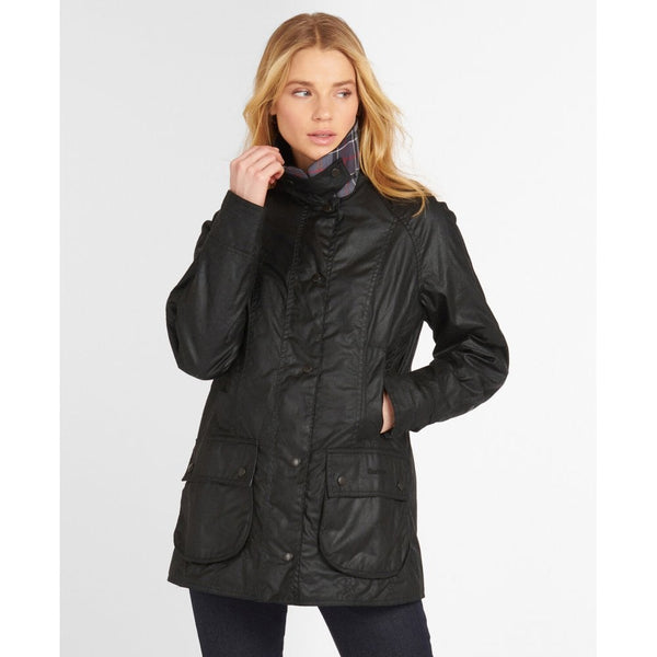 Beadnell Ladies Waxed Jacket in Black