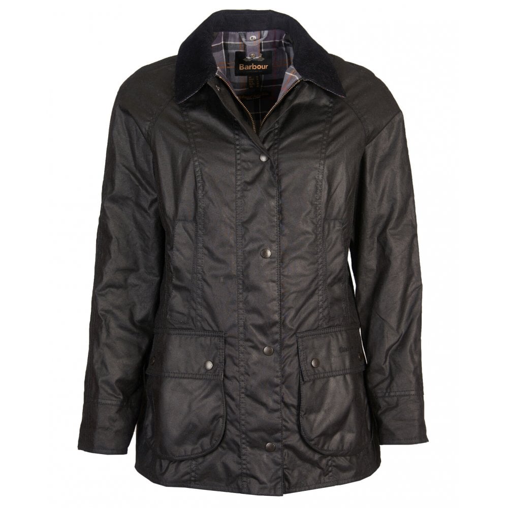 Beadnell Ladies Waxed Jacket in Black